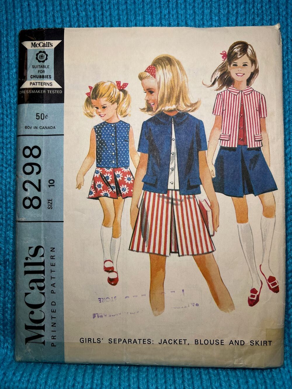 McCalls 8298 Sewing pattern blouse skirt jacket size 10